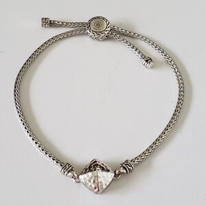 John Hardy Classic Chain Sterling Silver Hammered Pull Through Bracelet